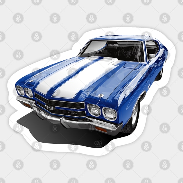 1970 Chevelle SS Sticker by gregspradlin